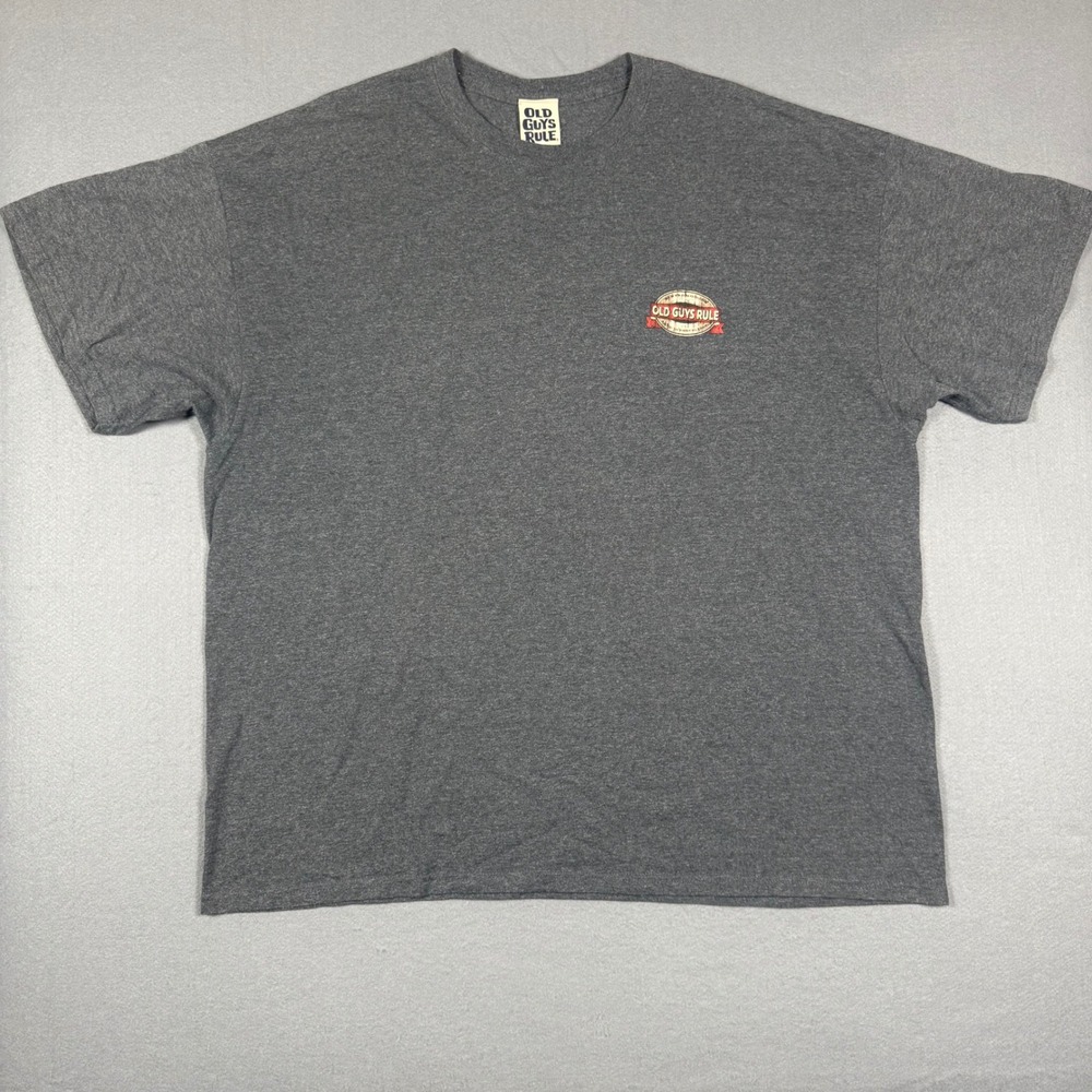 Old Guys Rule Mens 2XL Gray Aged To Perfection Graphic T-Shirt Short Sleeve‎